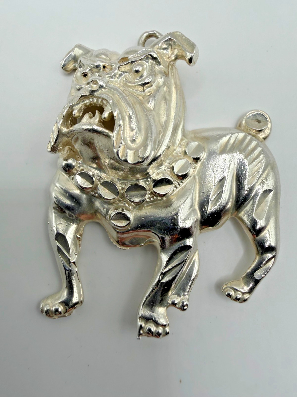 Vintage Y2K 925 Sterling Silver Bulldog Pendant 1ofAKind 6grams
